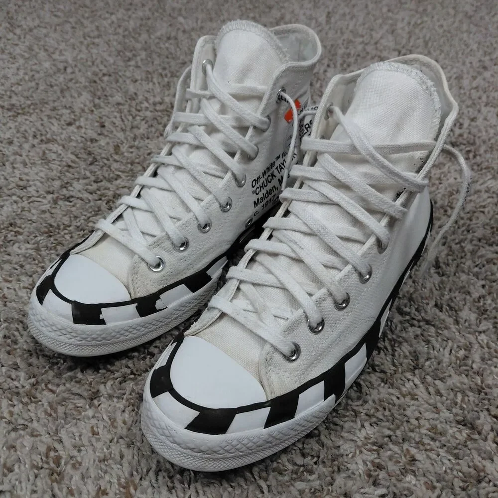 Converse Off White Chuck Taylor All-Star Hi Top Sneakers Mens 8 Womens 10